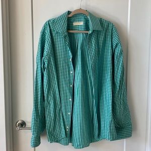 Green & Light Blue Michael Kors Dress Shirt